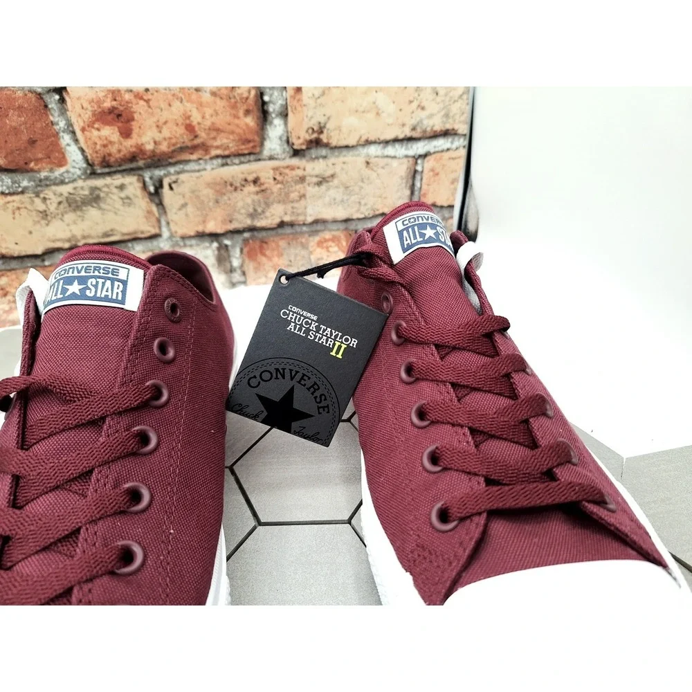 Converse All Star Chuck Taylor II Lunarlon Men's Sz 13 Wine White Sneakers Rare - Picture 9 of 11